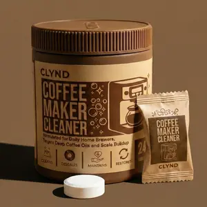 Universal Coffee Machine Cleaner & Descaler Tablets (24 Pack) – Compatible with Keurig, Nespresso, Ninja & Breville – Odorless Limescale Remover & Deep Cleaning Solution – Restores Taste & Extends Machine Life