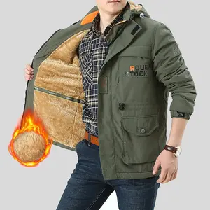 Men's Winter Fleece Hoodie – Thick, warm jacket featuring an adjustable drawstring hood, ribbed cuffs, and zippered front closure; perfect for outdoor hikes, jogging, fishing, gym workouts, or everyday casual wear; a must-have versatile piece for men's wa