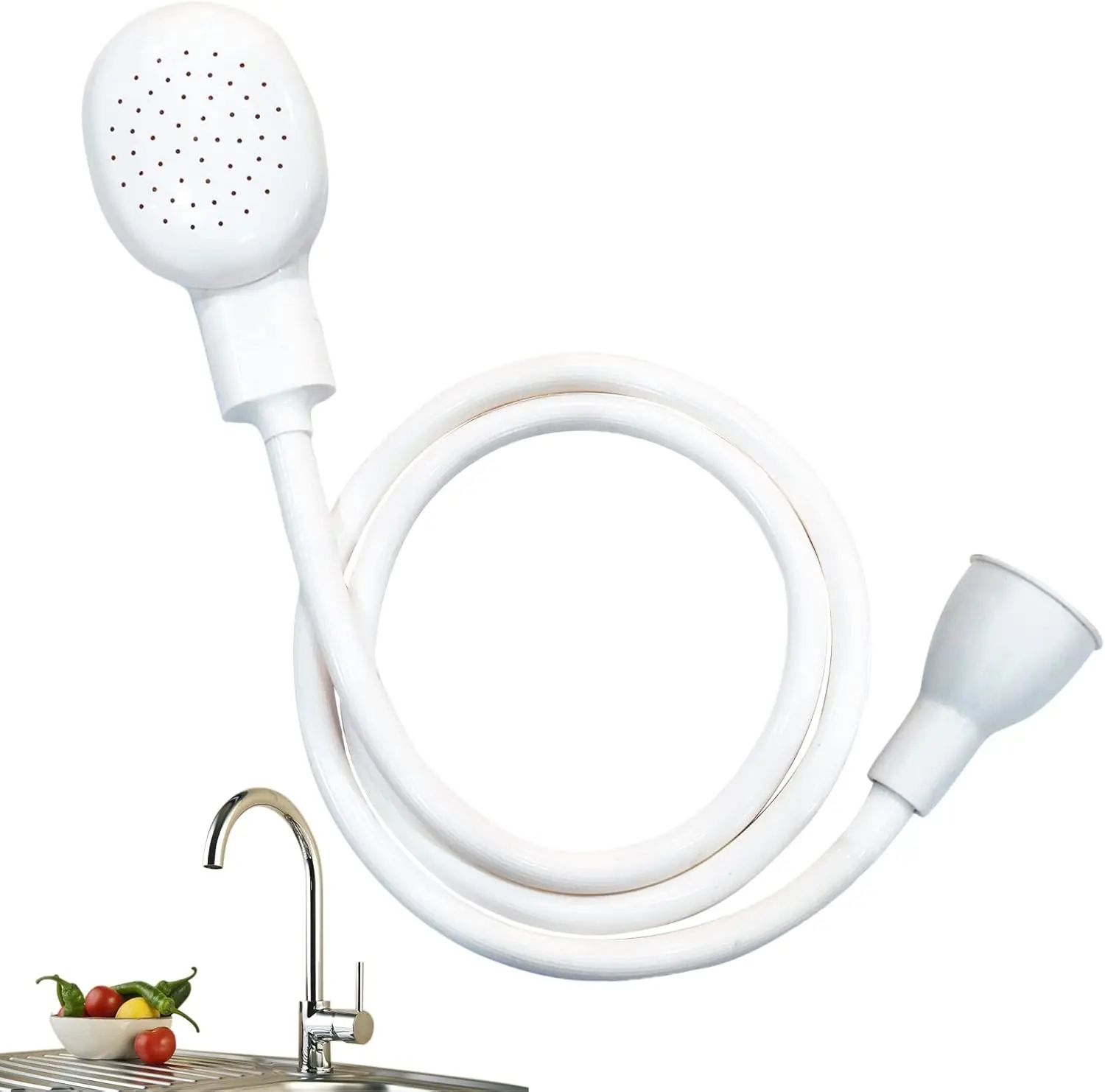 Sink Spray Rubber Hose, Sink Hose Attachment for Faucet Portable Sink Hose Faucet Sprayer, Shampoo Sprayer for Dog, Pets, Bathing Baby, Washing Hair, Rinsing Vegetables (For sink)