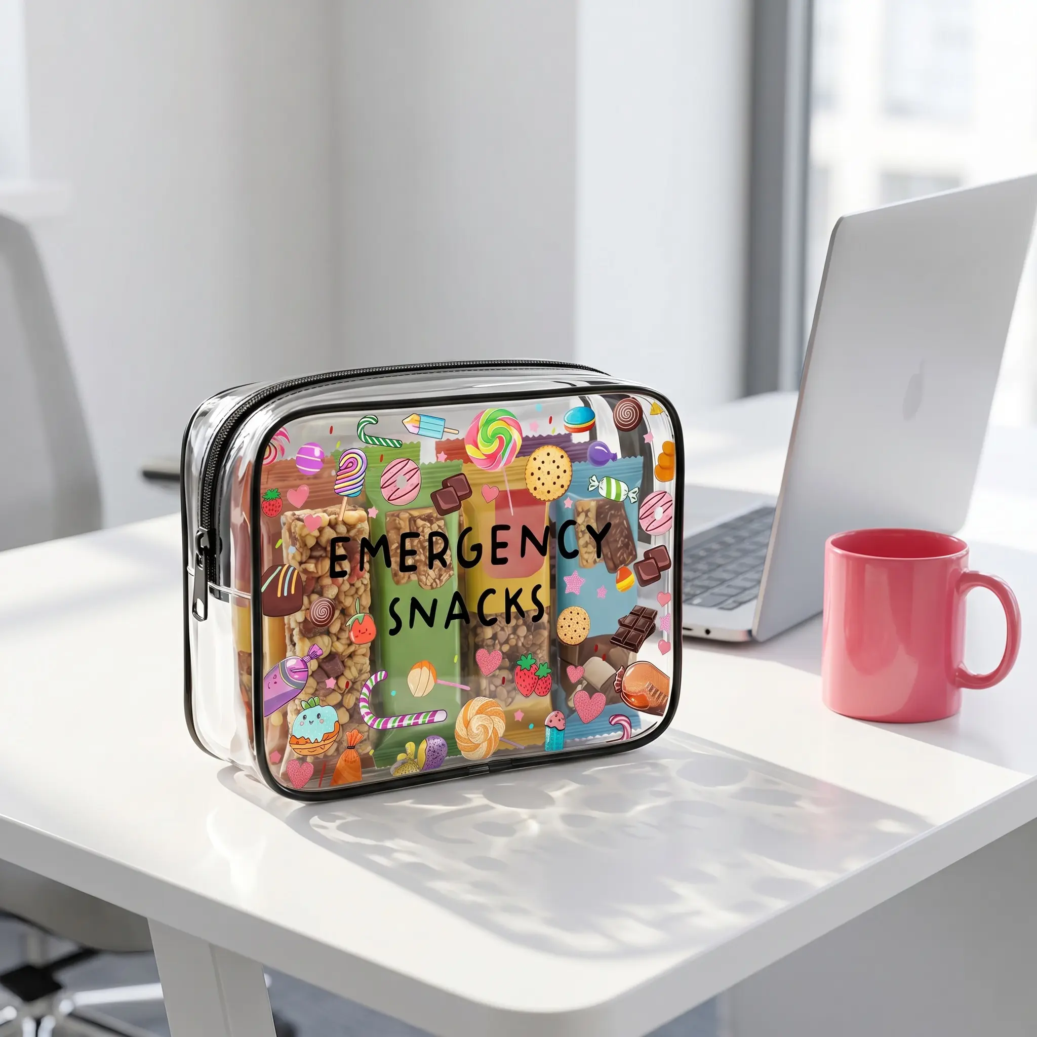 Clear Emergency Multifunctional Storage Bag, Zipper Pouches, Portable Travel Storage Pouch for Snacks, Medicine and Candy, Space-Saving Zipper Bag with Large Capacity, Great for Road Trips, Picnics & Daily Use, Nice Gift Choice-MM1