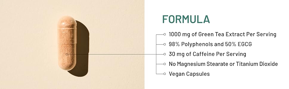 NatureWise Green Tea Extract Capsules 1000 mg - 50% EGCG & 98% Polyphenols - Extra Strength Green Tea Pills - Antioxidants for Heart Health & Energy - Vegan, Non-GMO - USA Manufactured