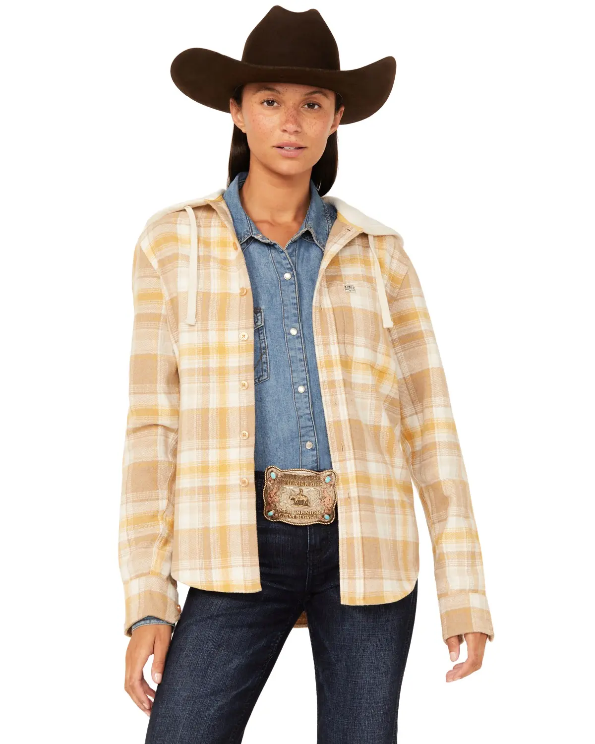 Kimes Ranch Women's Delano Plaid Print Hooded Flannel Jacket - F23-10222396