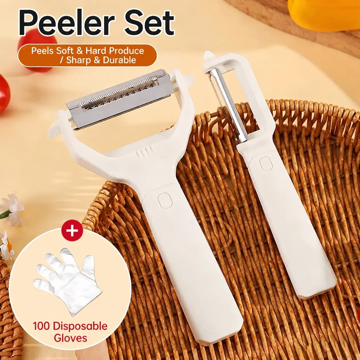 AA 2 in 1 Vegetable Peeler, Multifunctional Peeler & Grater, Kitchen Fruit Peeling Shredding Tool
