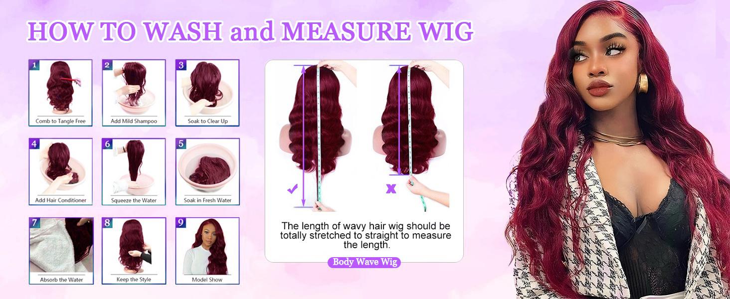 Tuneful 99j Burgundy Lace Front Wigs Human Hair 13x6 HD Transparent Lace 613 Body Wave Lace Front Wigs Human Hair Hot Red Pre Plucked Human Hair Wigs for Women SummerVibes