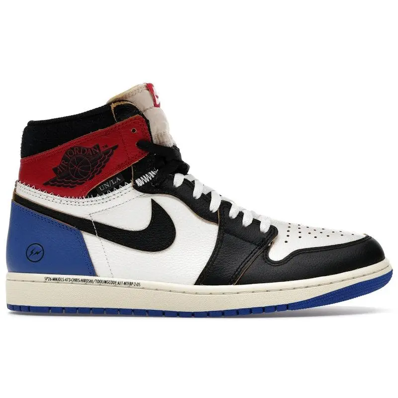 Jordan Men's 1 Retro High OG SP Fragment x Union LA Varsity Red Sport Royal Shoes, from StockX