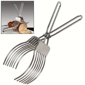 Stainless steel slicer bread ham steak special baking tool for home outdoor multi-functional portable barbecue clamp