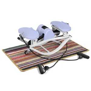 Mini Stepper with Resistance Bands | No Battery | Quiet Design | LCD Counter | Portable Home Gym for Full-Body Fitness & Toning | Compact Exercise Equipment for Office & Home