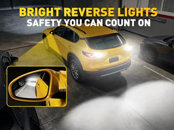 AUXITO Upgraded 7440/7443 3156/3157 1157 1156 LED Bulbs for Reverse Lights Brake Tail Light Bulbs, CANBUS Ready, 3800LM 500% Brighter White/Red/Yellow/Flashing Strobe Red included, for Backup Tail Brake DRL Turn Signal Parking Lights,Pack of 2