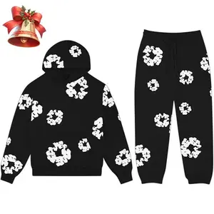 2026 new hoodie retro foam print logo suitable for both men and women Y2K designer clothing all match 3D foam print, classic retro Harajuku pattern pullover casual long sleeved sportswear hip-hop men's suit sports jacket outerwear