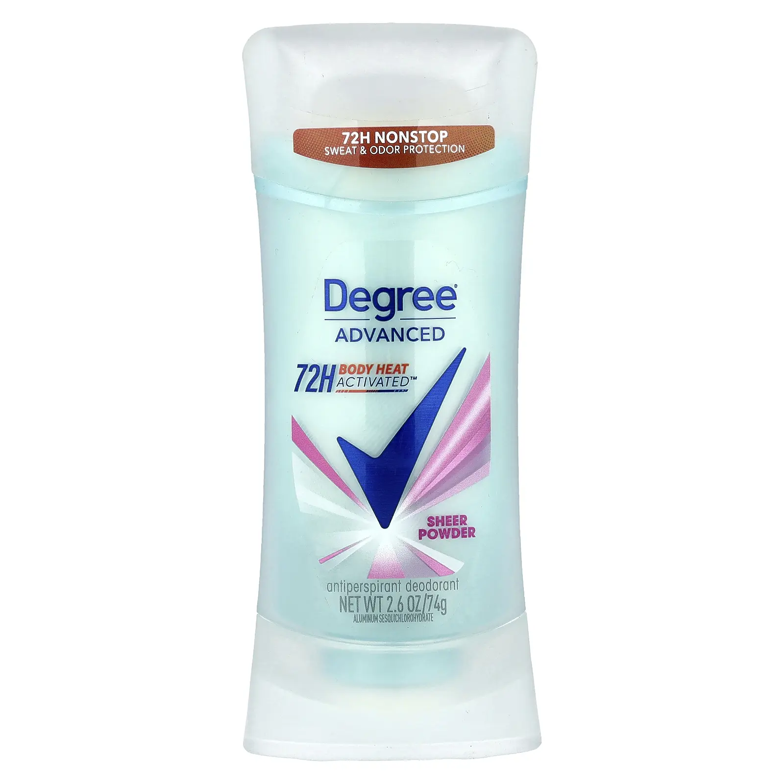 Degree Advanced, 72H Body Heat Activated™, Antiperspirant Deodorant, Sheer Powder, 2.6 oz (74 g)