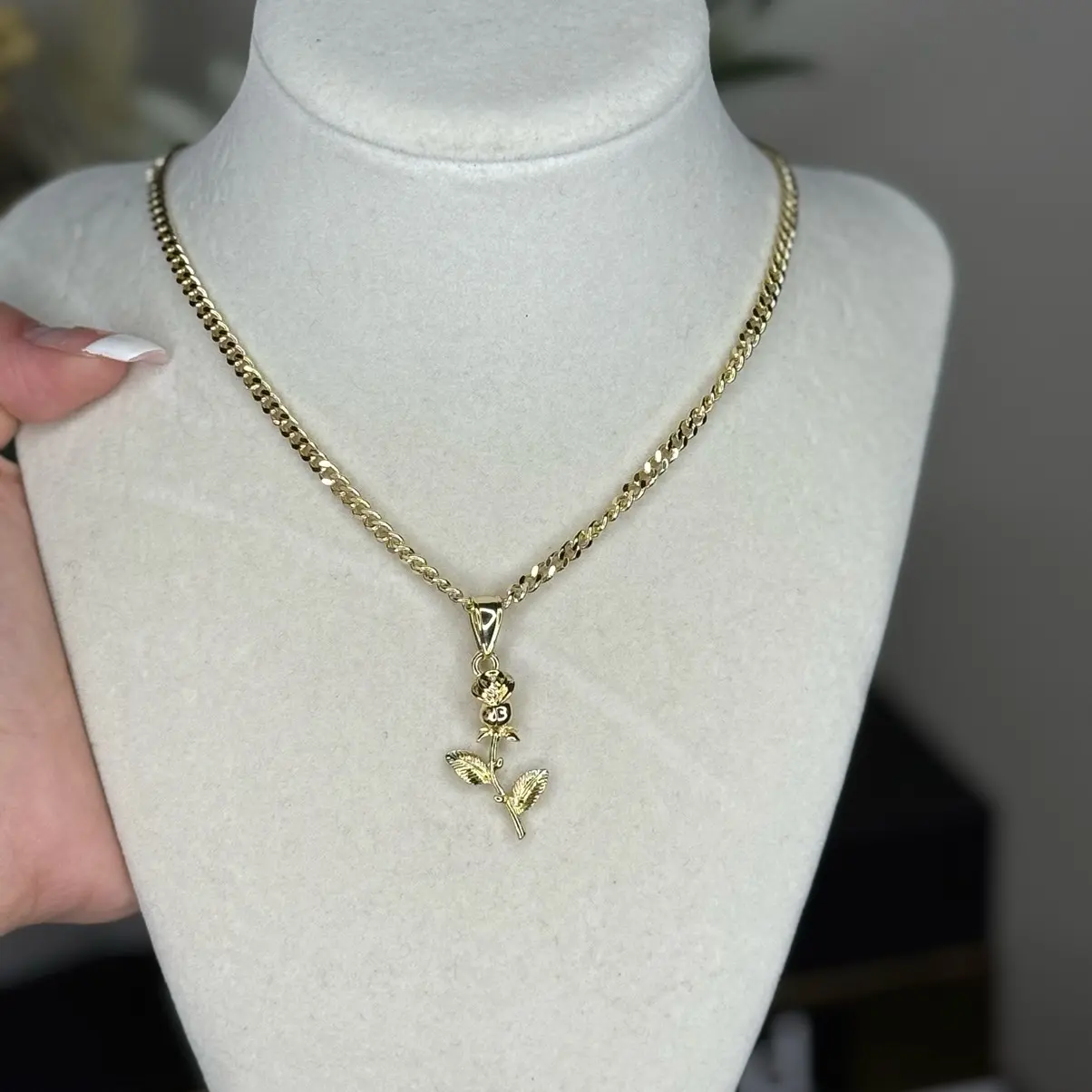 Forever Rose Necklace Gold Filled