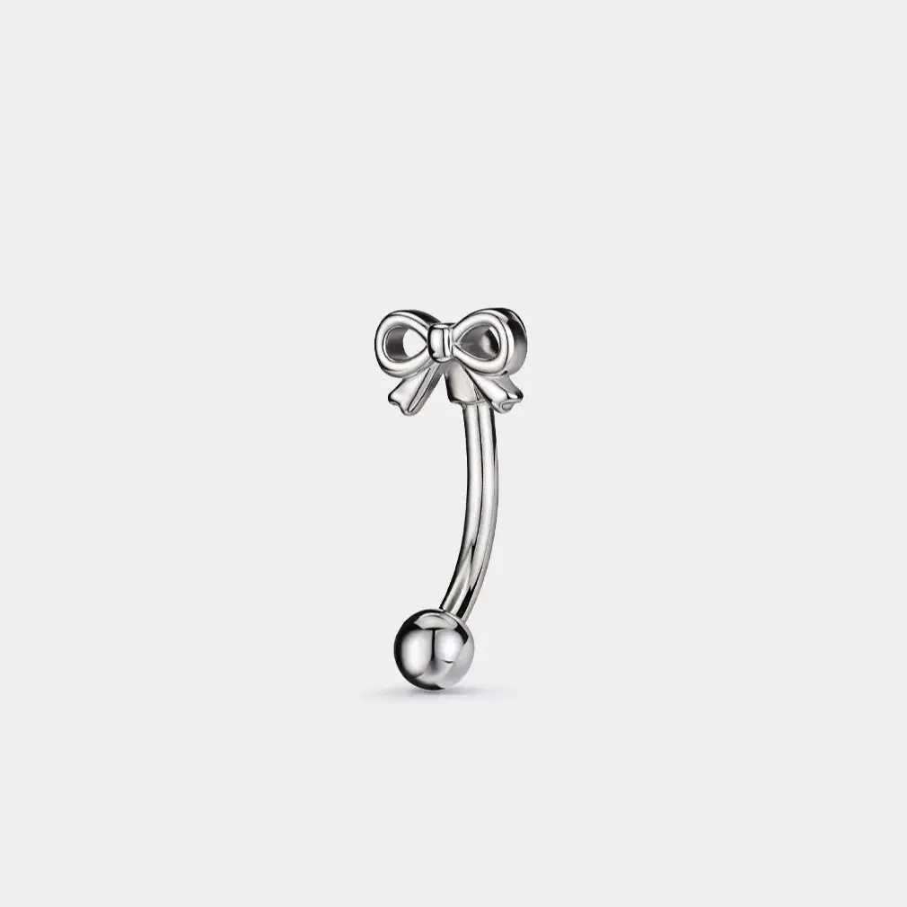 Oufer 16G Bow Tie Vertical Lip Piercing Eyebrow Piercing Rook Piercing Jewelry