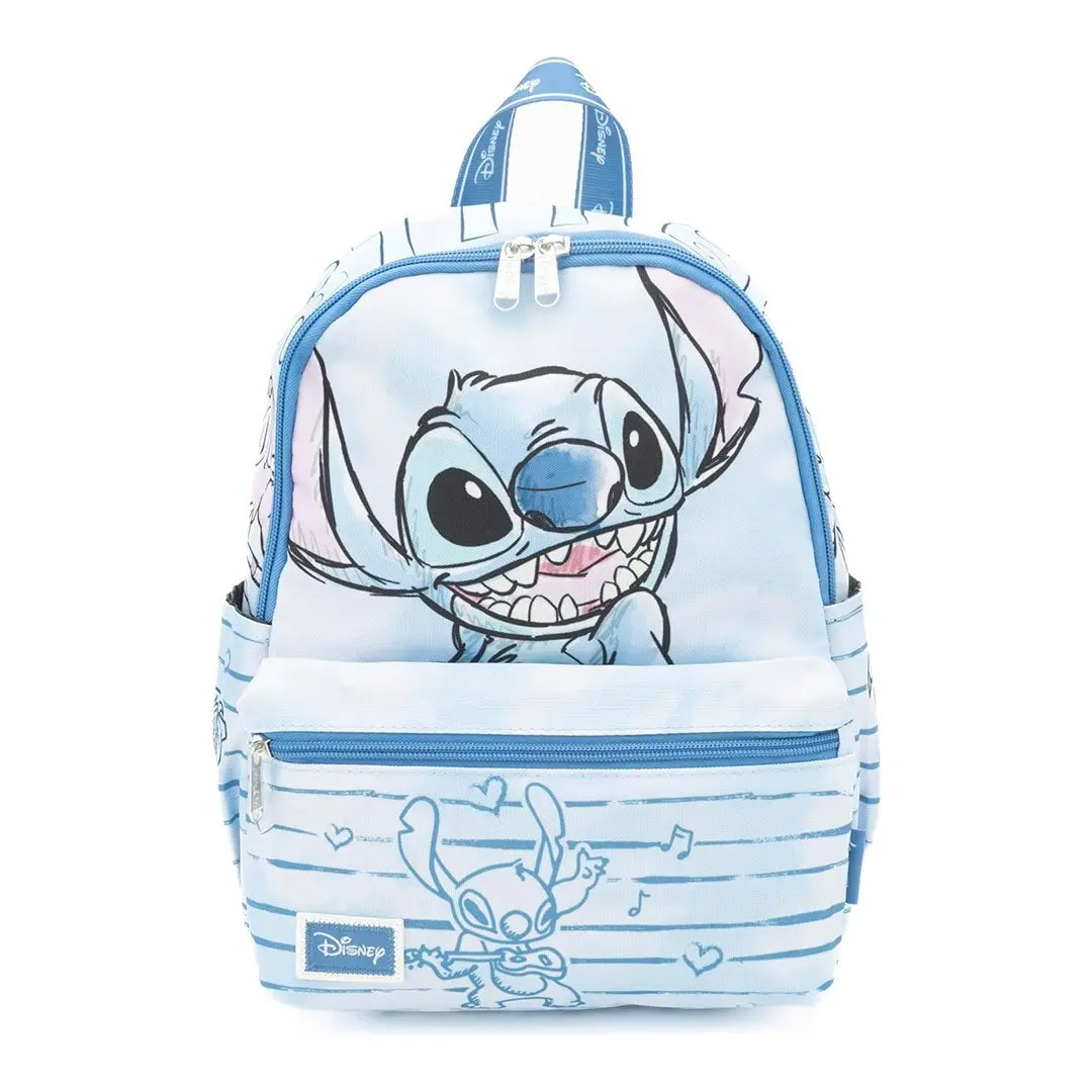 WondaPop Disney Stitch 13" Nylon Casual Printed Backpack - Cartoon Anime Theme Backpack, Stylish Functional Daypack for Daily Use, Cartoon Anime Theme Backpacks