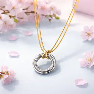 Sun Kissed- Mix Metal Xo Pendant Necklace