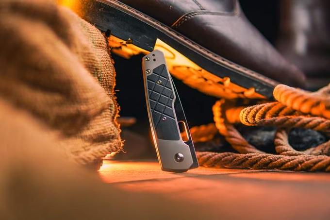 Artisan Cutlery Gambit Pocket Folding Knife with CPM S90V Steel Blade and Titanium Handle Design By Ray Laconico