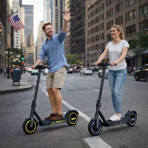 V10 Foldable Electric Mobility Scooter, 40 KMH Max Range & 28 MPH,  Electric Scooter for Adults with 500W Peak Power Motor, 10" Tires Escooter, Double Braking System and App Foldable Scooter mini