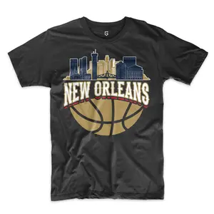 New Orleans Basketball Skyline Men's T-Shirt