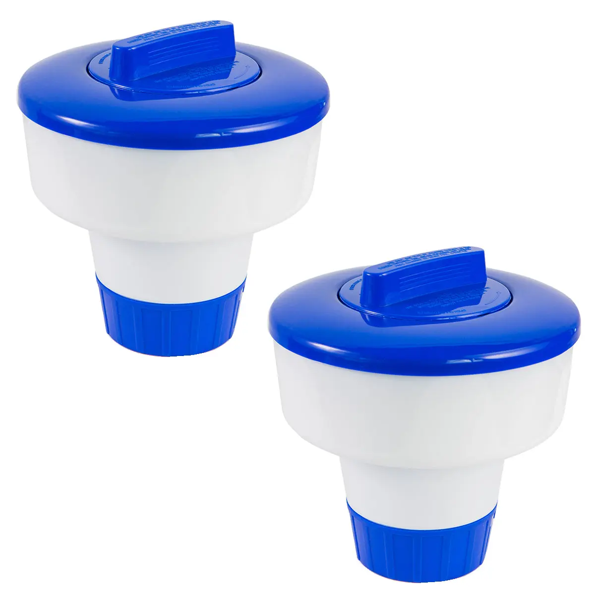 XtremepowerUS 3" Round Bromine Tablet Floating Dispenser, 7x7 in (7" Dia x 7" H) Pool Accessory - 3 lb Capacity, Sun Protection, Adjustable Vent, Complete Chlorine Control, 2pc Set for Above Ground Pools