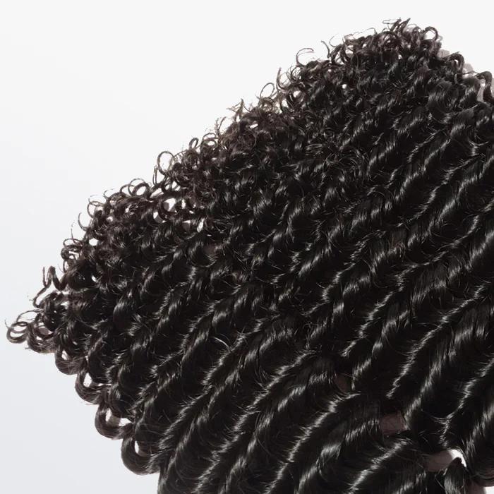 [LIVE-ONLY] Ashine Deep Curly 12-30 inches Salon Quality Brazilian Virgin Bundles 100% Human Hair Summer Wigs Natural Color with Frontal Closure