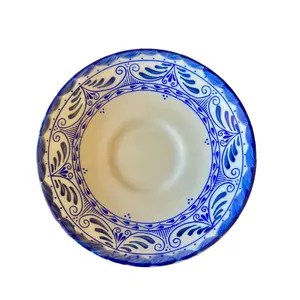 Mexican Porcelain Talavera Dinnerware Collection- Cappuccino Saucer 6.2"