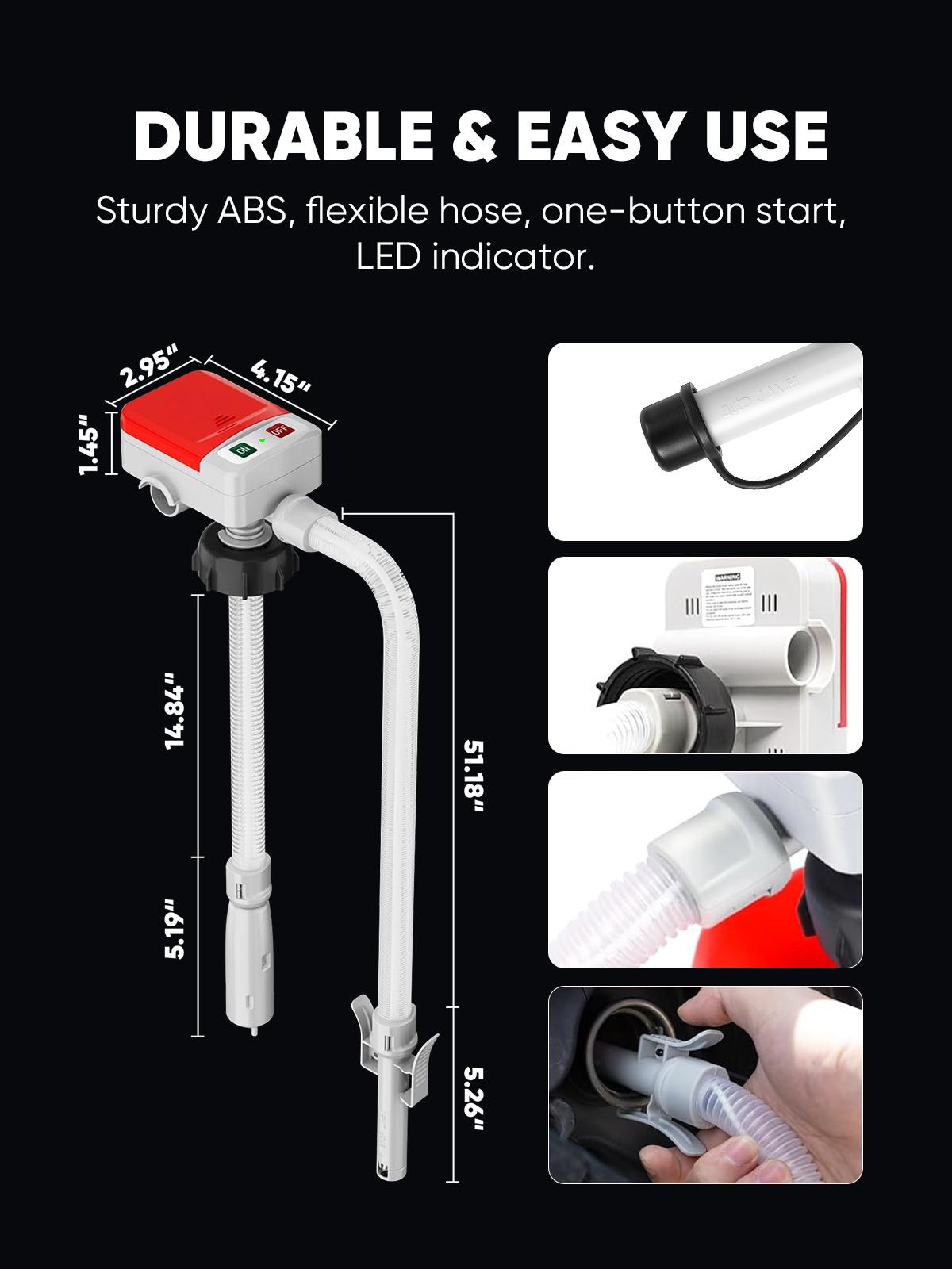 SHEKAR Portable Auto Fuel Transfer Pump Auto-Stop 3.2GPM, USB Charging for Gasoline, Diesel, Kerosene, Light Oils, Non-Potable Water, Apply to Automobiles, Motorcycles, Lawn Mowers, Chainsaws, Agricultural Equipment, Heavy Duty #Summervibes fathersdaygift SHEKAR Portable Auto Fuel Transfer Pump Auto-Stop 3.2GPM, USB Charging for Gasoline, Diesel, Kerosene, Light Oils, Non-Potable Water, Apply to Automobiles, Motorcycles, Lawn Mowers, Chainsaws, Agricultural Equipment, Heavy Duty #Summervibes fathersdaygift