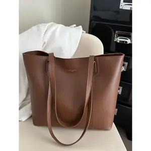 Women's PU Leather Tote Bag, Large Capacity Fashion Shoulder Bag, Stylish Work/office/campus Handbag, Durable Simple Daily Use Wallet, Commuter Tote Bag