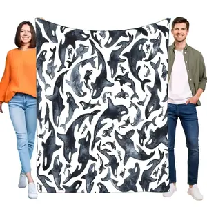 Orca Whale Cozy Blanket Soft Warm Plush Throw For Bed Sofa Home Decor Perfect Gift For Nature Lovers Christmas Birthday Mothers Day Gift Halloween Gift