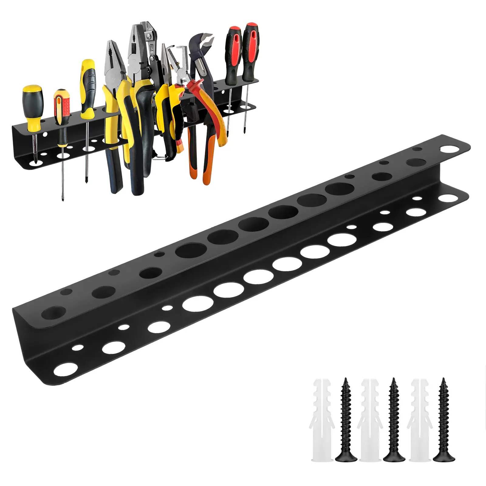 Metal Wall Mounted Organizer Rack - Garage Screwdriver Organizer,Hand Tool Organizer holder,Garage Storage System
