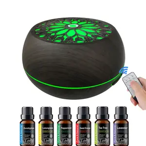 Commercial Aroma Diffuser 550ml with 6 Premium Oil Blends Quiet Operation Remote Control LED Lights for Lobbies Spa Home Office Ultrasonic Humidifier for Anxiety Relief