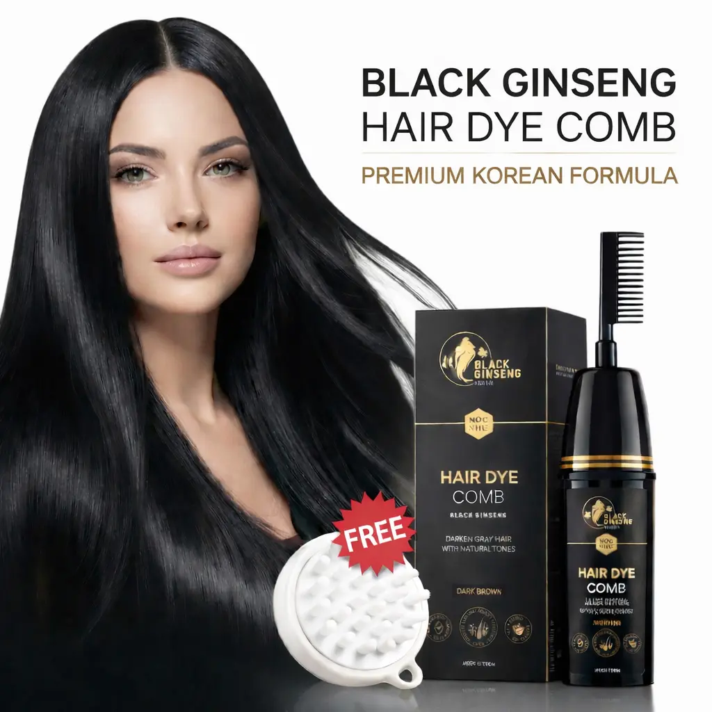 MOCNHU Hair Dye Shampoo – Herbal Gray Coverage for Women & Men with Black Ginseng