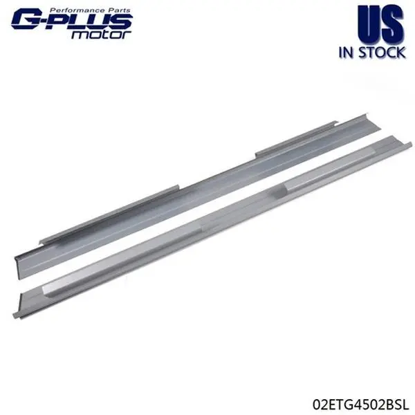 MOTOR GPLUS Coated Metal Left & Right Rocker Panels Pair, 100% Brand New Smooth Weld-On Replacement for 2001-2007 Chevy Silverado/GMC Sierra 4-Door Crew Cab Trucks, Strict Quality Control Car Accessories