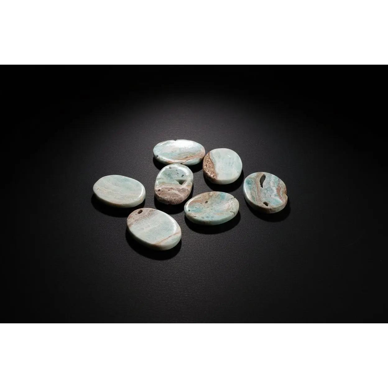 Blue Aragonite Worry Stone – Polished Aragonite Trade Material