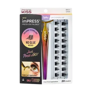 imPRESS Falsies Self Adhesive Eyelashes, 20 Lash Clusters - Spiky