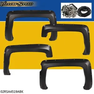 Fit For 2014-18 Silverado Pocket-Riveted Wheel Fender Flares 5.8FT Short Bed