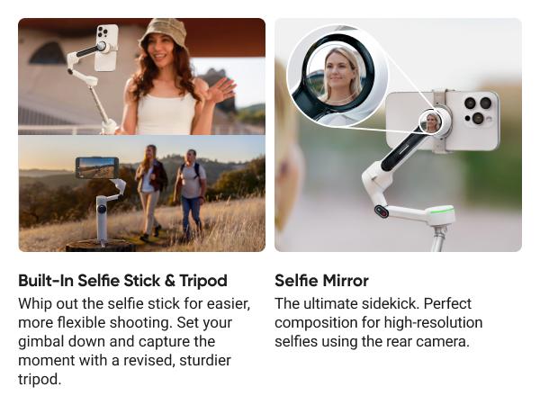 Insta360 Flow 2 AI Tracker Bundle - Foldable Phone Gimbal, AI Tracking with Any App, Multi-Person Tracking, Built-in Tripod/Selfie Stick, Remote Control, iPhone/Android Stabilizer, Travel & Vlog