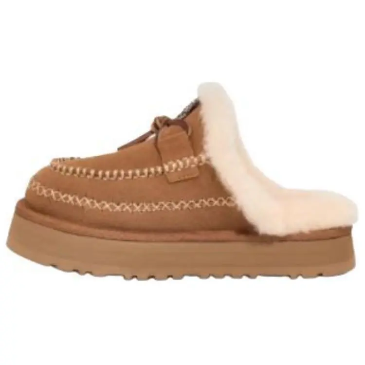 Women's UGG Disquette Alpine 'Chestnut' Casual Walking Shoe - Narrow Fit, True-To-Size, Water Repellent, Light Outdoor Footwear, Rubber Sole