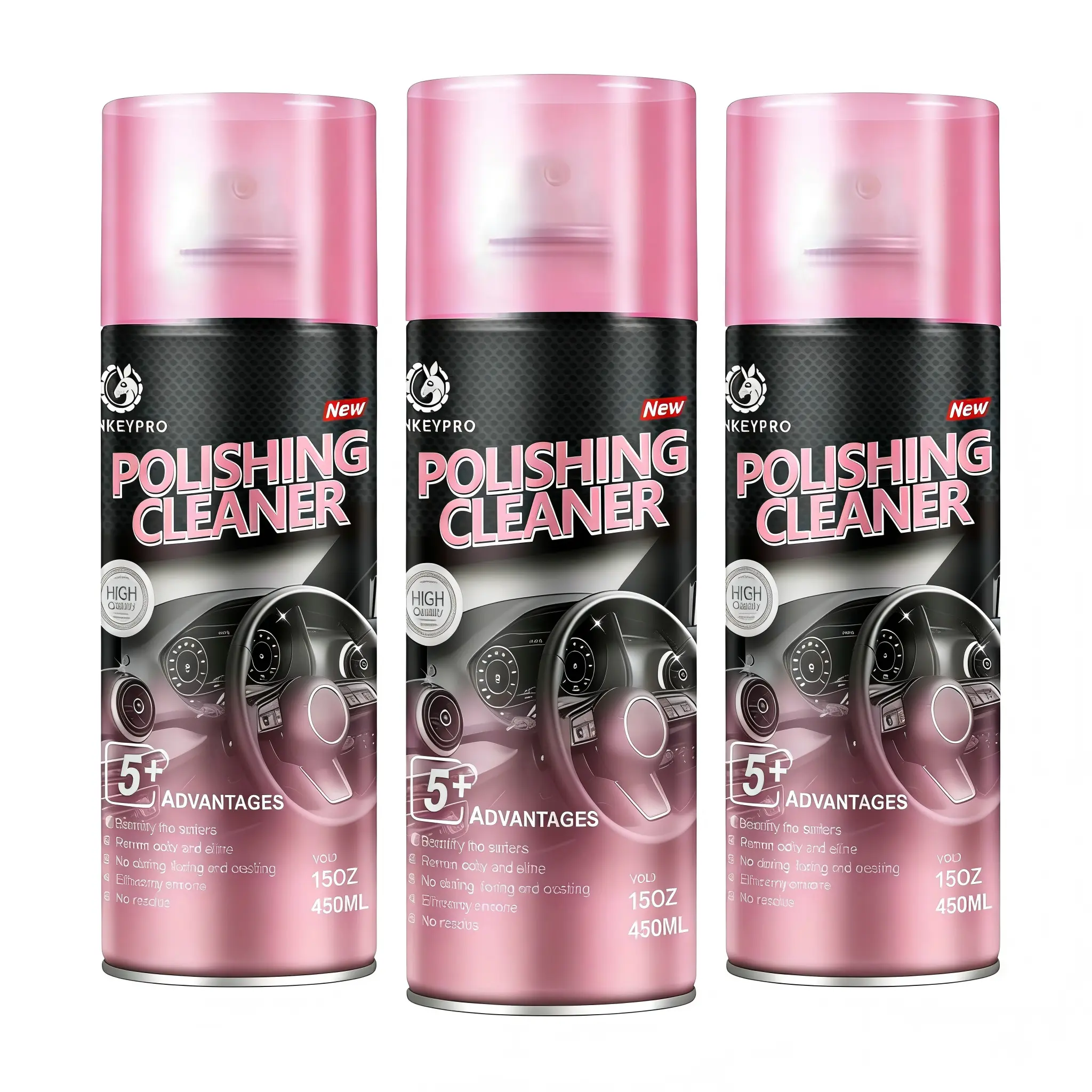 Quick Interior & Exterior Detailer Plastic Restorer 15oz - Polishes For Leather, Plastic, Rubber, Vinly - Glossy Finish for Auto Care, Rubber, Plastic & Leather Revival- Penetrates Deep For Long Lasting Results Auto Detailing Products Car Cleaning Spray