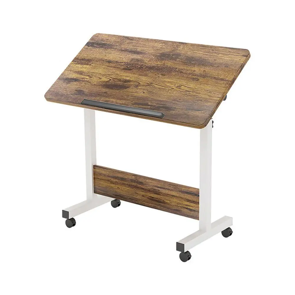 Standing Height Adjustable Computer Desk with Wheels  for Work Office Home, Ergonomic Rising Computer Table，Tiger Stripe