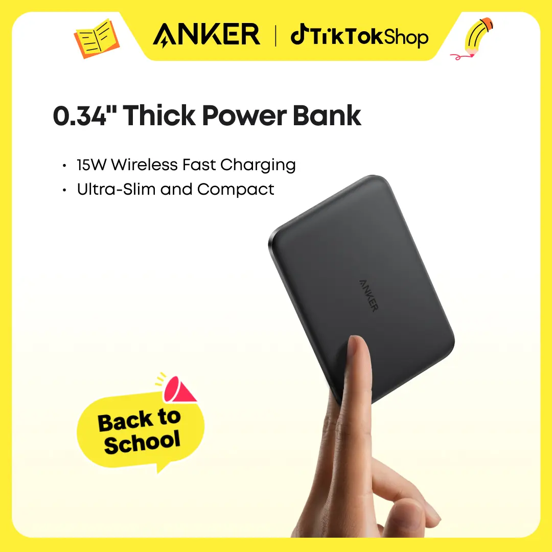 [Spotlight Live]  Anker Nano 5,000mAh Magnetic Power Bank, Qi2 15W Max Wireless Charging, Ultra-Slim Portable Charger, for iPhone 17/16/15/14/13/12 Series Only (MagSafe-Compatible) sohochic