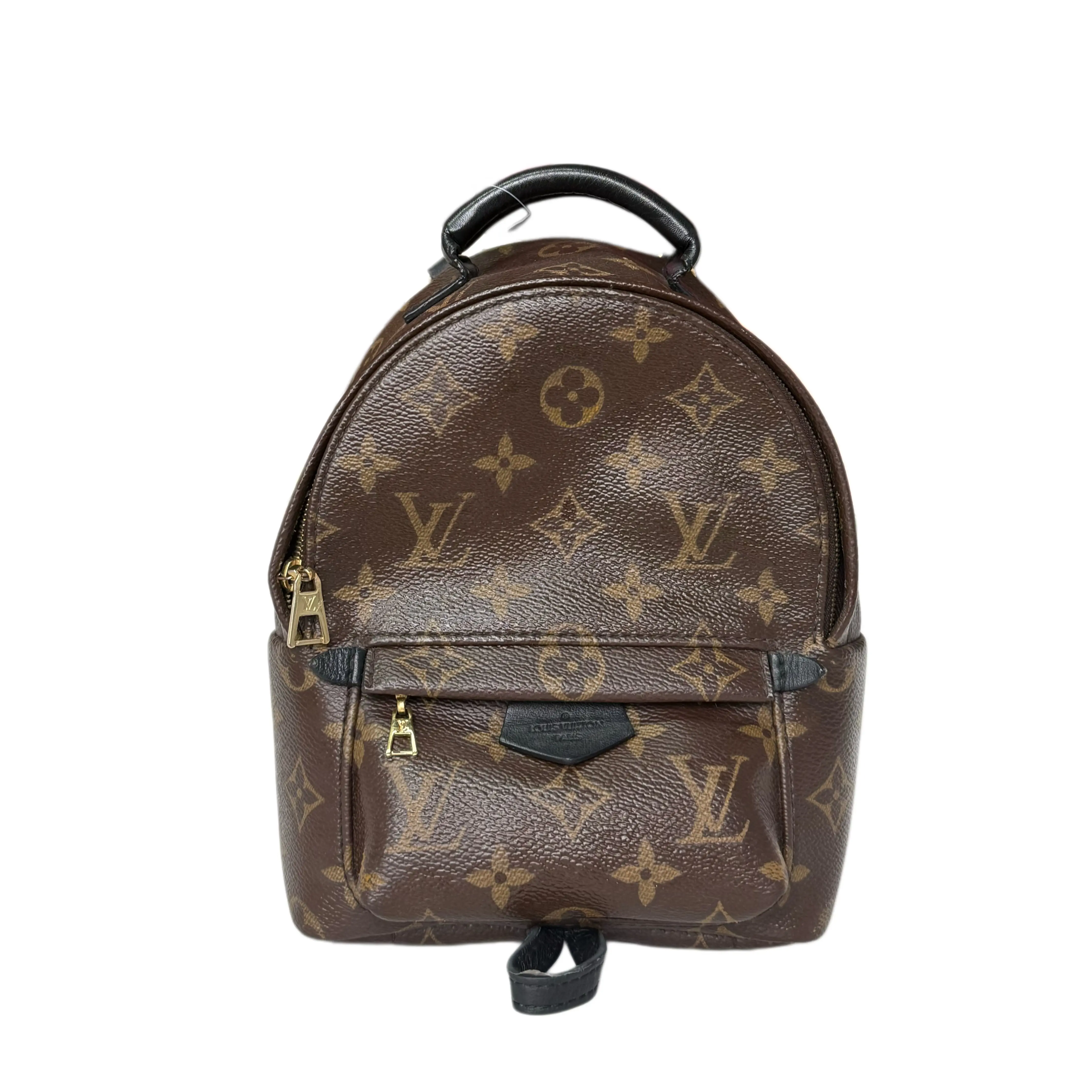 Pre-owned Louis Vuitton Leather Shoulder bags Palm Springs Mini Backpack, Monogram Coated Canvas, Women’s Convertible Backpack Crossbody Bag