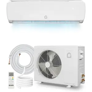 9000 BTU 19 SEER2 Wall-Mounted Mini Split Air Conditioner & Heater, Ductless Inverter System with Heat Pump, 115V AC Unit Cools & Heats Up to 450 Sq. Ft, Complete Installation Kit, White