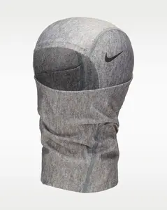 Nike Men's Pro Hyperwarm Hood GREY Silver Black Swoosh OSFM