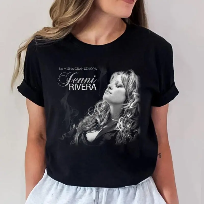 La Misma Gran Señora T-shirt – Full Color Graphic Jenni Rivera Tee, Full Size, Spanish Quote Shirt, Casual Streetwear Unisex Top, Vintage Mexican Streetwear Unisex Shirt,  Fashion Cotton, Full Size, Full Colors, For Women