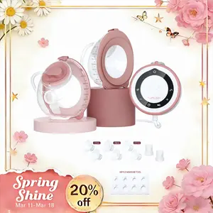 Momcozy Breast Pump V1 Pro, Hands-Free Portable Wearable Breast Pump, Upgraded Breast Pump, 3 Fine-Tuned Rhythms, 15 Levels, with Leak-Proof DoubleFit Flange, Comfort Red