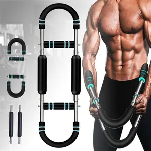 Men's Adjustable Twister Arm Strength Bar - Portable Home Gym Equipment for Chest, Arm & Full Upper Body Fitness Workouts