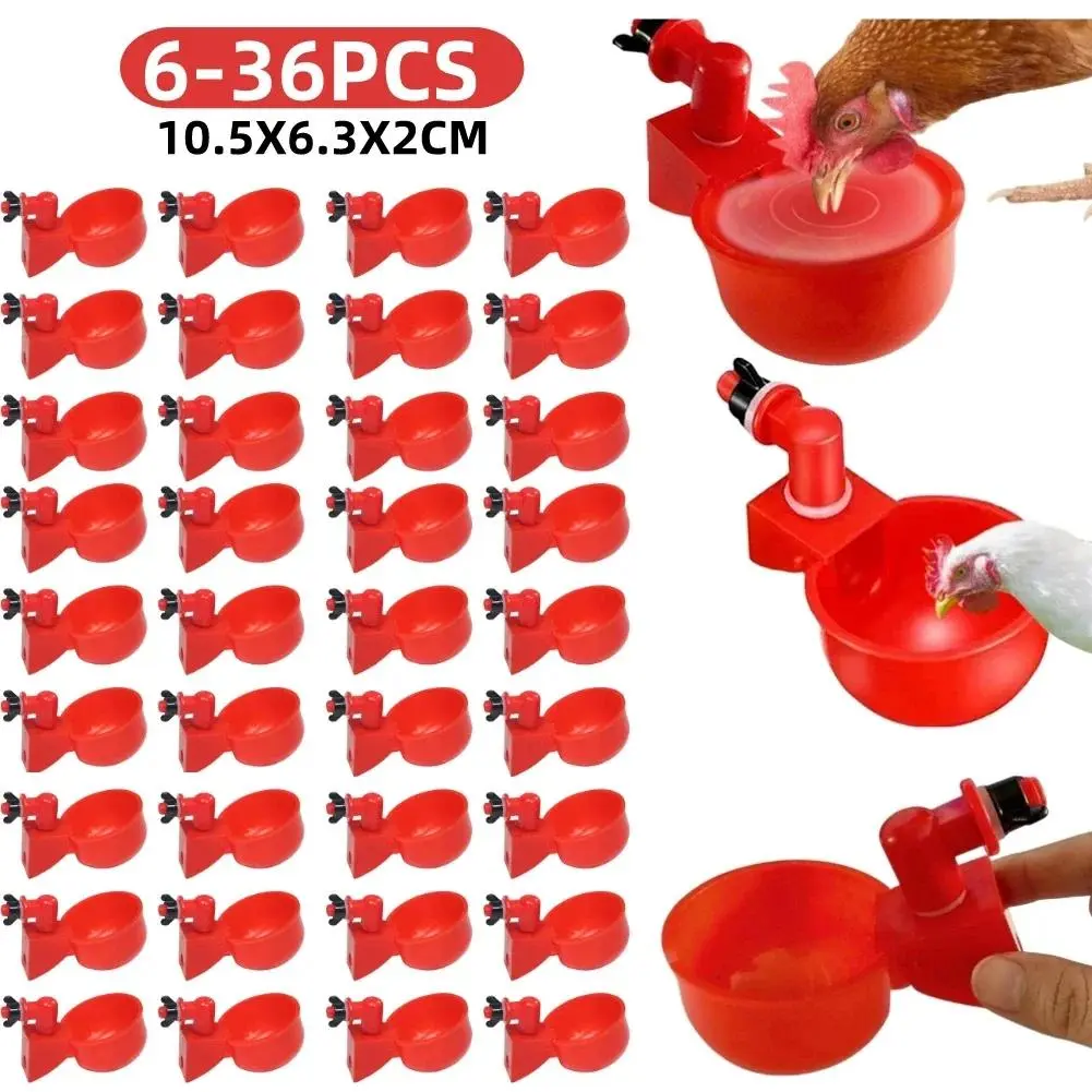 Automatic Poultry Hydration Cup System, Automatic Watering System for Chicken, Gravity-Fed, Easy DIY Installation, Easy to Use, Gravity-Fed System