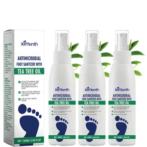 3 bottlea Tea Tree Oil Foot Spray-Odor Relief, Antifungal &Moisturizing with Aloe & Tea Tree Oil, Fast-Dry,Dermatologist-Tested,Advanced Foot and NaiSpray(100 mL/3.38 fl oz) Tea Tree Oil Foot Spray Peppermint Gentle fungal nail solution
