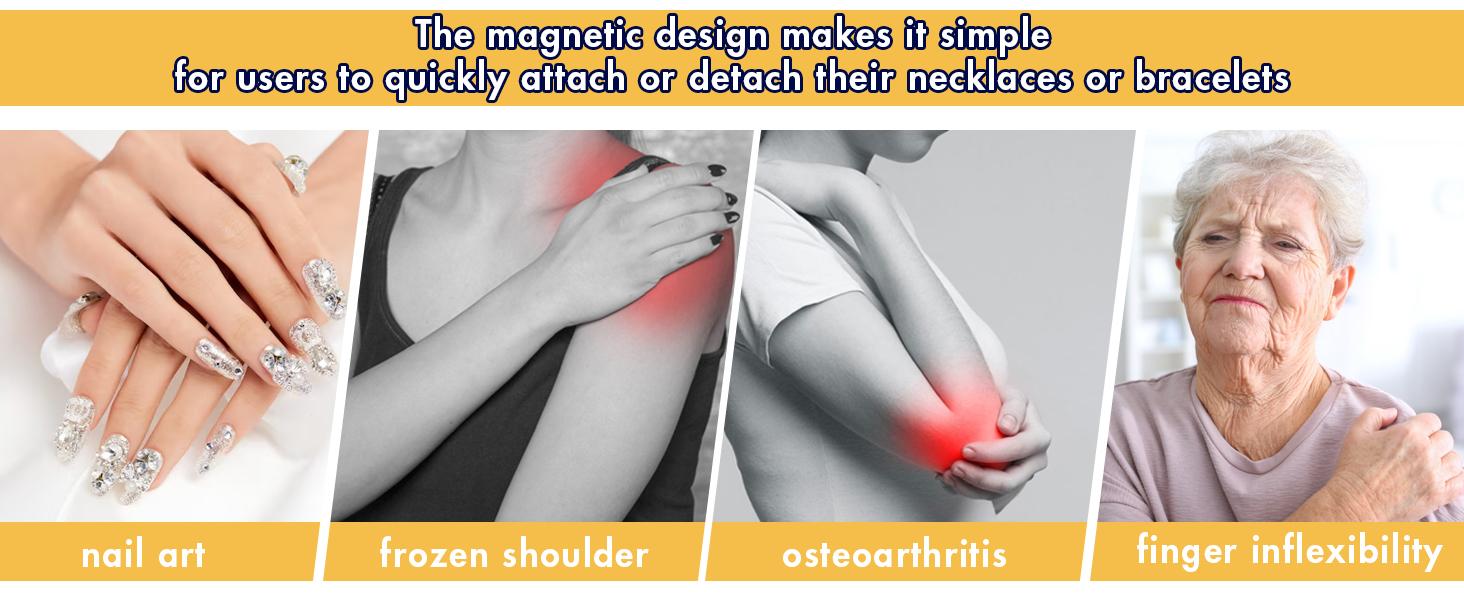 Magnetic Necklace Clasps 14K Gold Silver Lobster Clasp 12Pcs Jewelry Extender Easy Use Rustproof Closures for Necklaces Bracelets Crafting