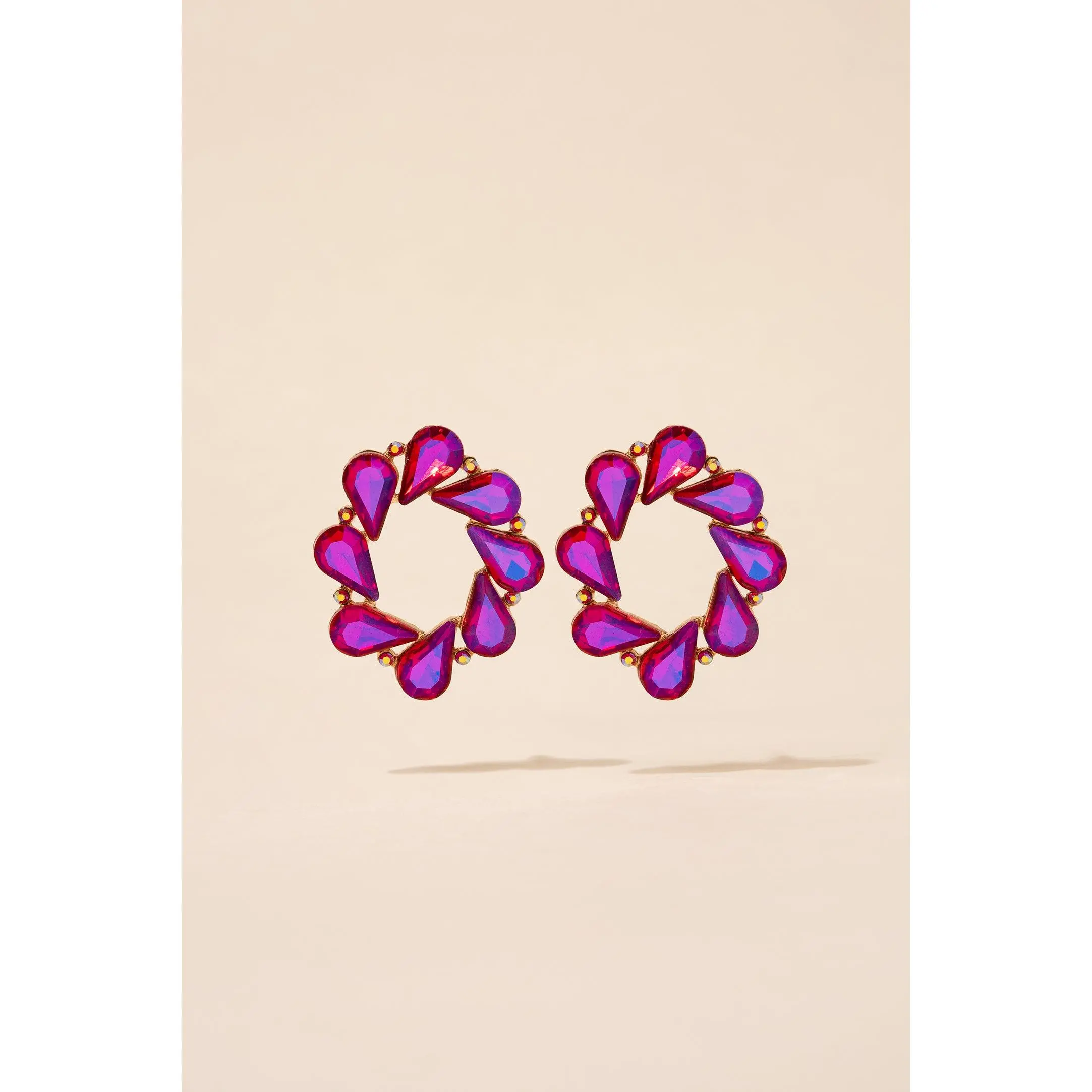 Cosmic Circular Teardrop Post Earrings