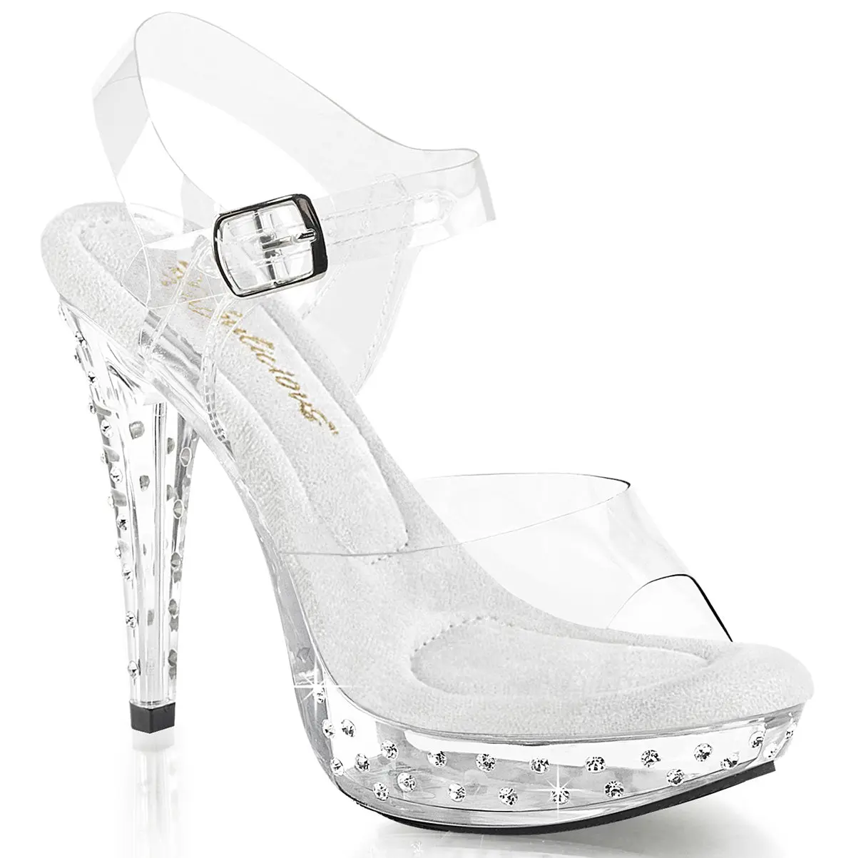 Women's High Heel Platform Sandals - Decorative Elegant Statement Bling Footwear for Cocktail Occasions-508SDT, Fashion Shoes, Statement Shoes